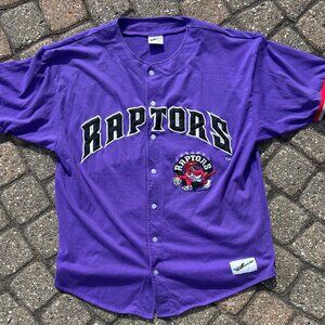 Vintage Toronto Raptors Baseball Style Jersey Ravens Athletics Sz L